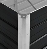 vidaXL Plantenbak verhoogd 100x40x77 cm gegalvaniseerd staal antraciet