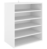 vidaXL Schoenenkast 60x35x70 cm spaanplaat wit