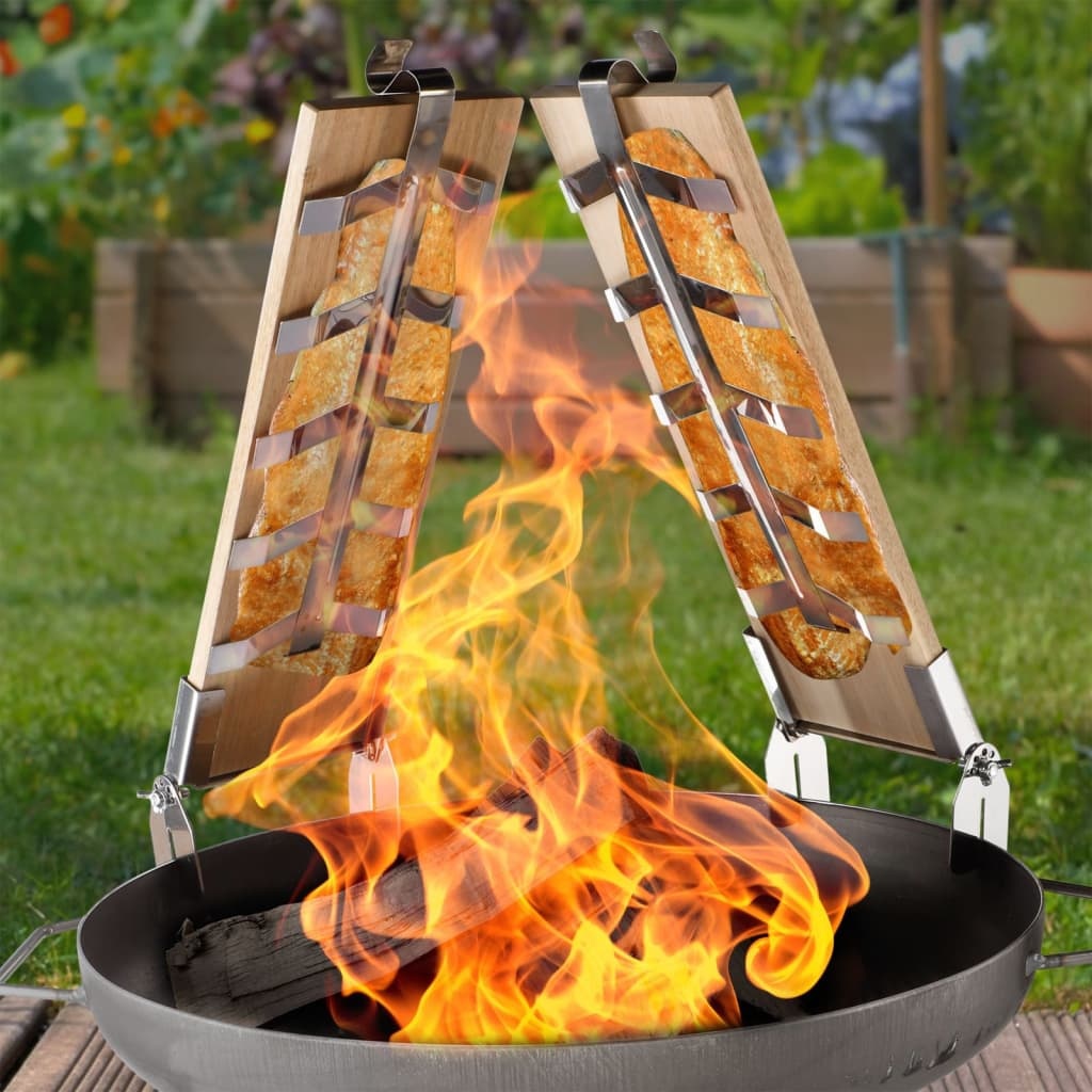 vidaXL Visgrillhouder 2 st 55x16,5x5 cm