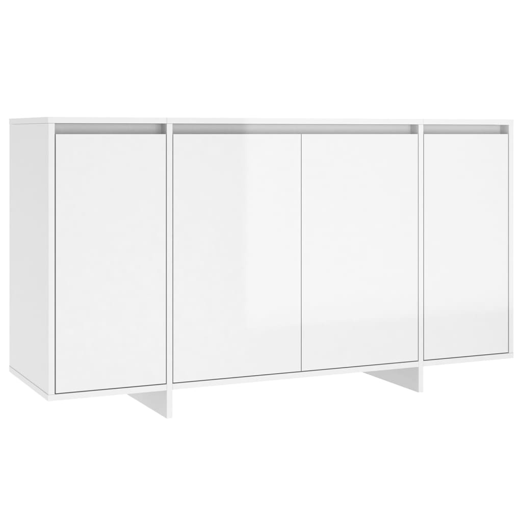 VidaXL Dressoir 135x41x75 cm spaanplaat hoogglans wit