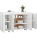 VidaXL Dressoir 135x41x75 cm spaanplaat hoogglans wit