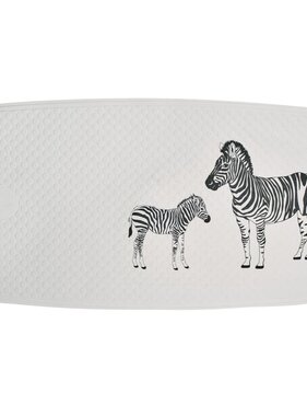 vidaXL Badmat Zebra 38x72 cm wit en zwart