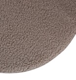 vidaXL Poef Pot 40x40x40 cm teddystof zwart en beige