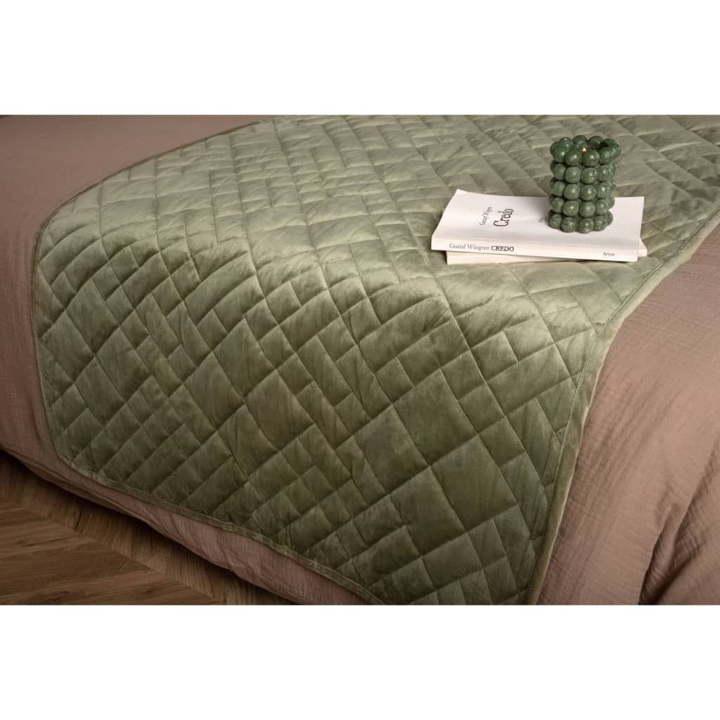 vidaXL Bedsprei Jilly 80x260 cm polyester groen