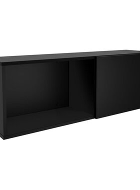 VidaXL Wandkapstok met vak 99,1x27,2x33cm zwart