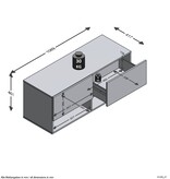 vidaXL Opbergbankje met 2 lades 108,9x41,7x46,1 cm wit en artisan eiken