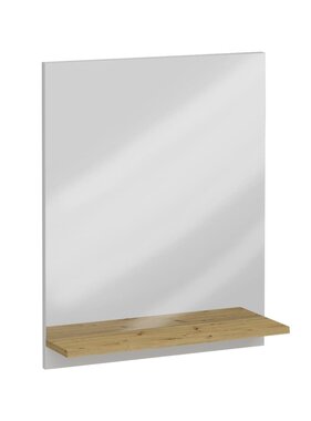 vidaXL Wandspiegel met schap 54,5x13,5x67,5 cm artisan eiken