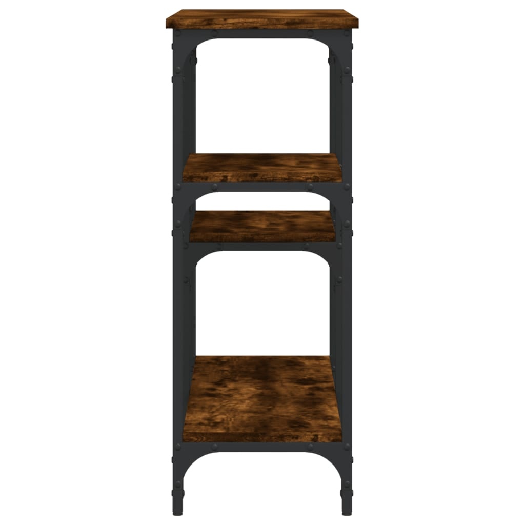VidaXL Wandtafel 102x29x75 cm bewerkt hout gerookt eikenkleurig