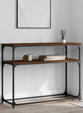 VidaXL Wandtafel 100x35,5x75 cm bewerkt hout bruin eikenkleur