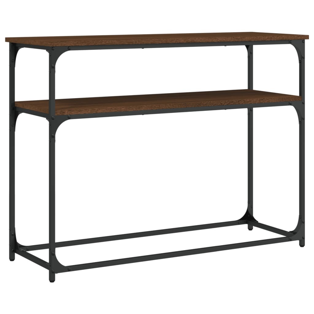 VidaXL Wandtafel 100x35,5x75 cm bewerkt hout bruin eikenkleur