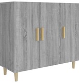 VidaXL Dressoir 90x34x80 cm bewerkt hout grijs sonoma eikenkleurig