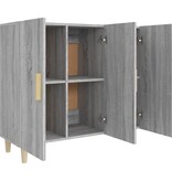 VidaXL Dressoir 90x34x80 cm bewerkt hout grijs sonoma eikenkleurig