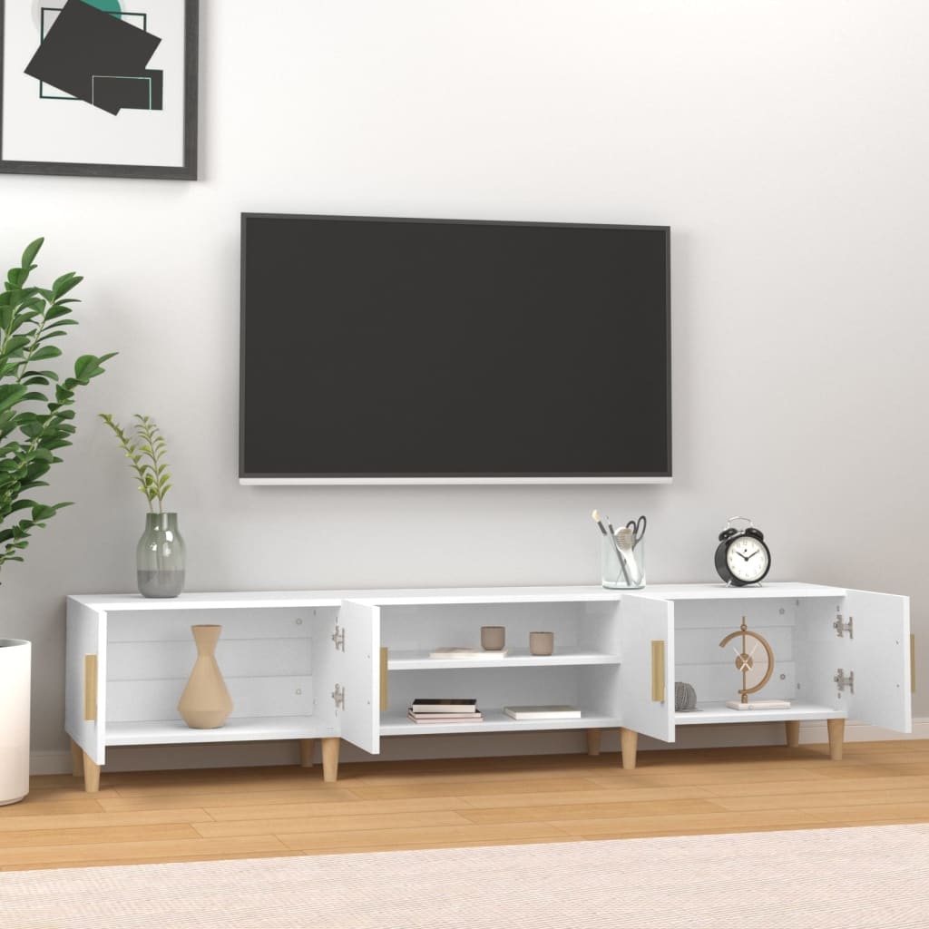 vidaXL Tv-meubel 180x31,5x40 cm bewerkt hout wit