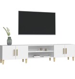 vidaXL Tv-meubel 180x31,5x40 cm bewerkt hout wit