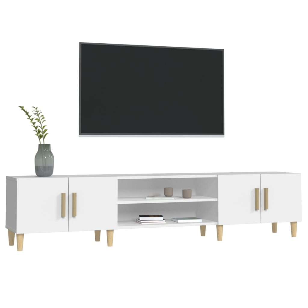 vidaXL Tv-meubel 180x31,5x40 cm bewerkt hout wit