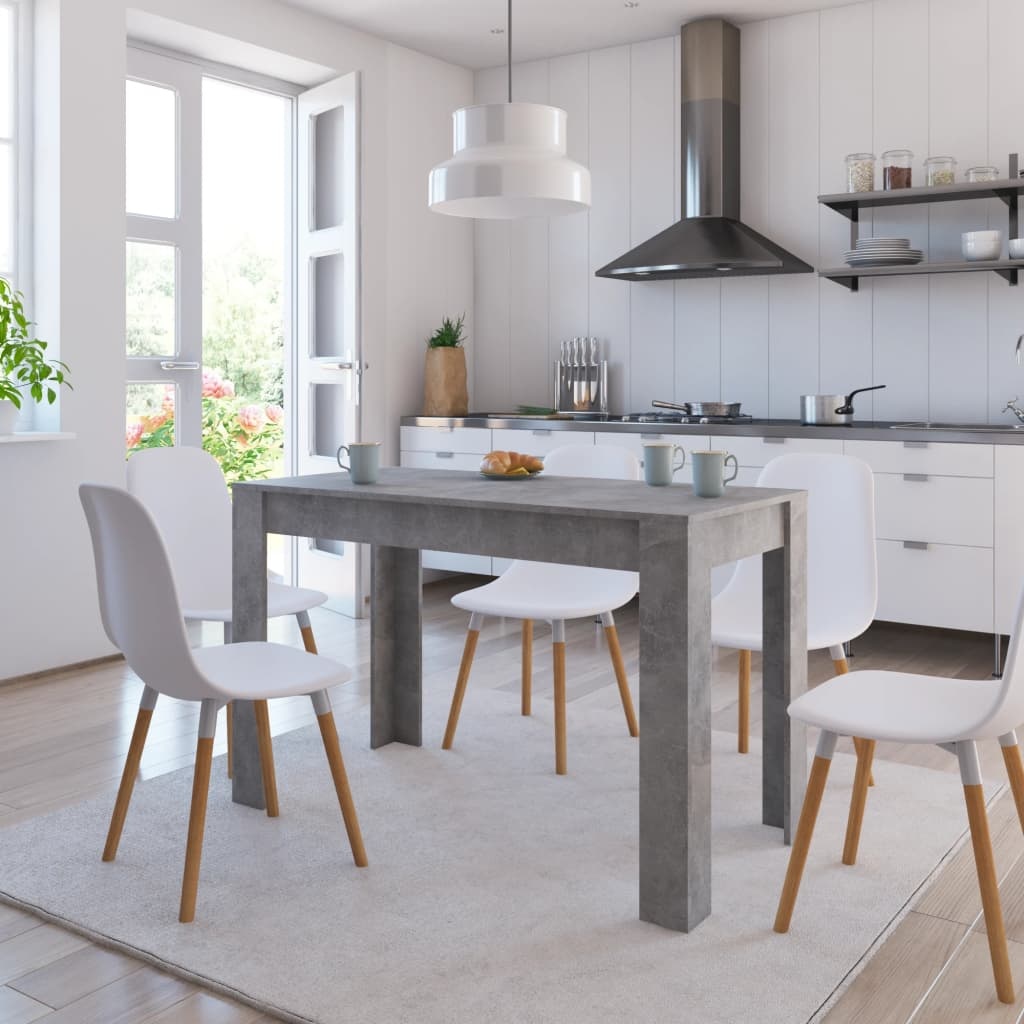 VidaXL Eettafel 120x60x76 cm spaanplaat betongrijs