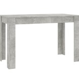VidaXL Eettafel 120x60x76 cm spaanplaat betongrijs