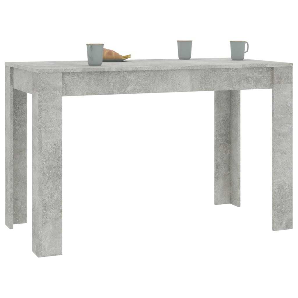 VidaXL Eettafel 120x60x76 cm spaanplaat betongrijs