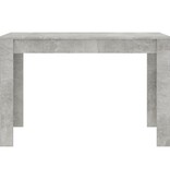 VidaXL Eettafel 120x60x76 cm spaanplaat betongrijs