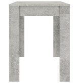 VidaXL Eettafel 120x60x76 cm spaanplaat betongrijs
