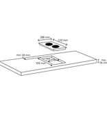 vidaXL Inductiekookplaat met 2 kookzones aanraakbediening 3500 W glas