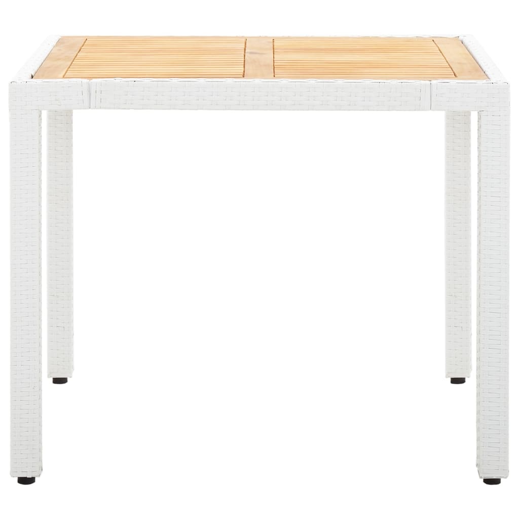 VidaXL 5-delige Tuinset poly rattan wit