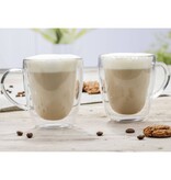 vidaXL Cappuccinoglazenset 2-delig 270 ml transparant