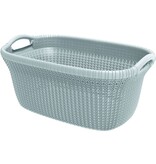 vidaXL Wasmand Knit 40 L lichtblauw