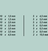 vidaXL 99-delige Borenset HSS titanium