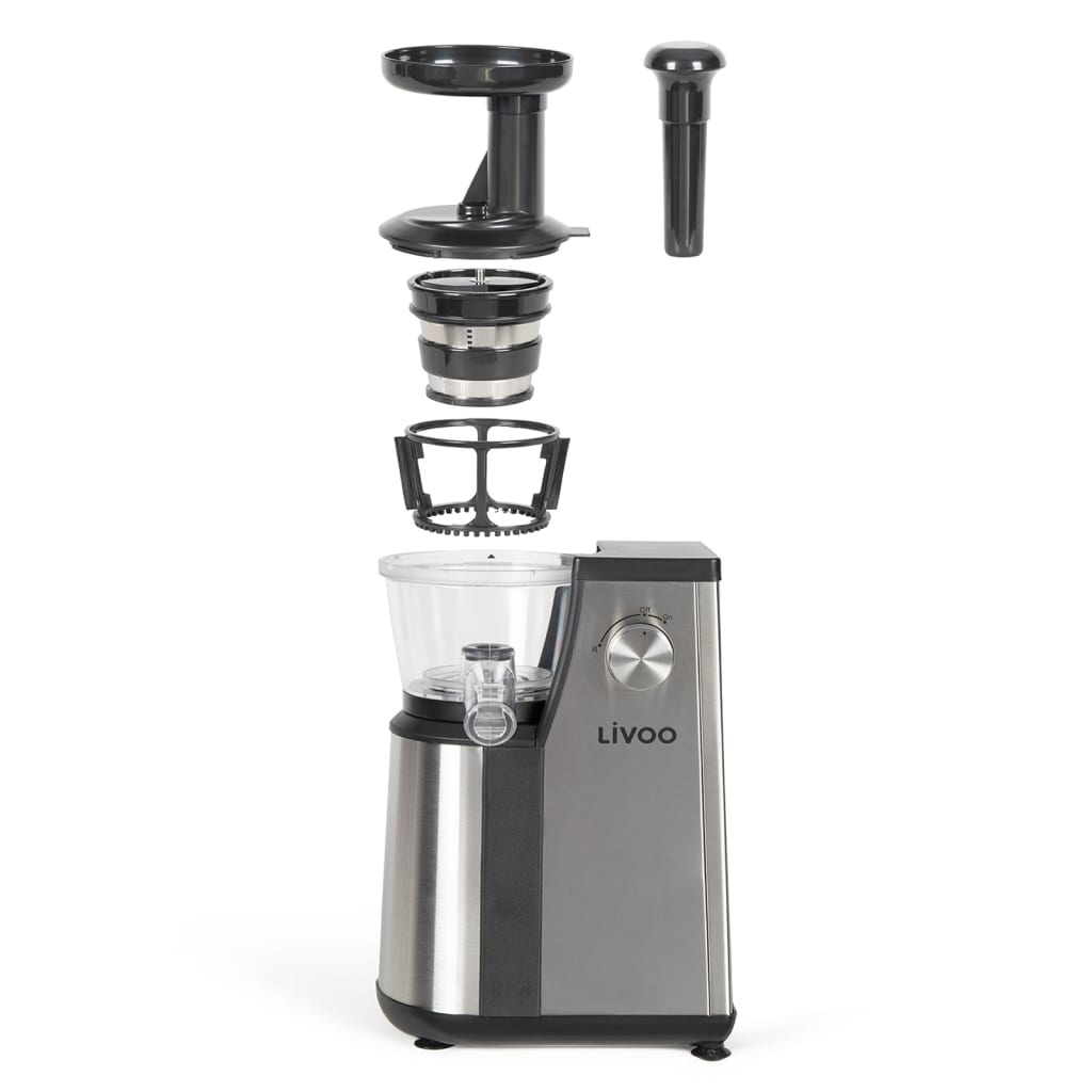 vidaXL Slowjuicer verticaal 1 L 400 W grijs