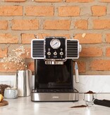 vidaXL Espressomachine met melkopschuimer 1350 W 1,5 L zwart