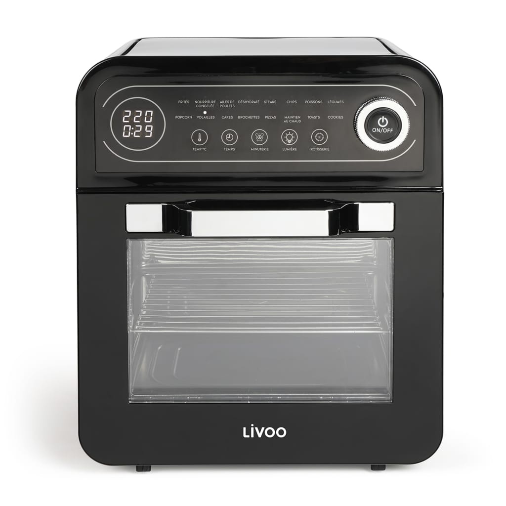 vidaXL Airfryer oven 1600 W 12 L zwart