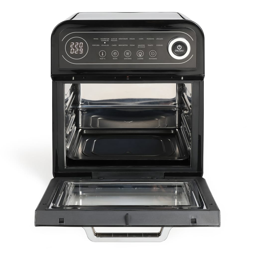vidaXL Airfryer oven 1600 W 12 L zwart