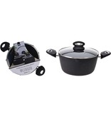 vidaXL Braadpan met deksel 24 cm gesmeed aluminium