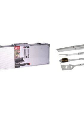 vidaXL BBQ 4-delige Barbecue-accessoireset