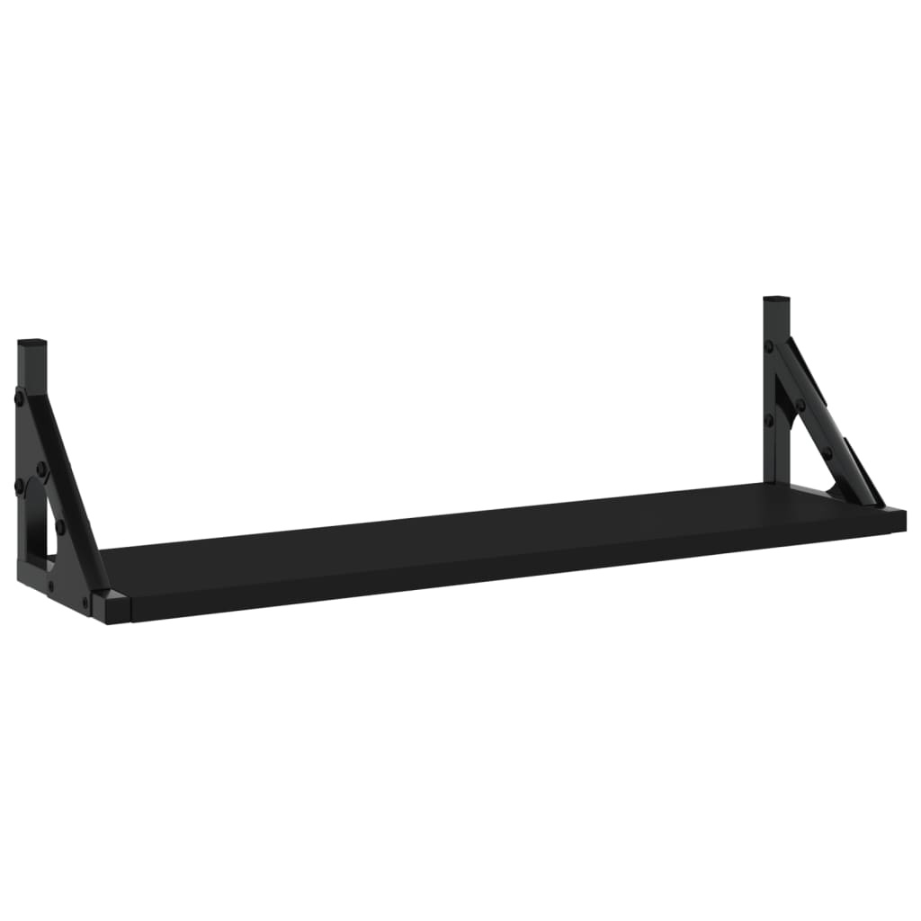 VidaXL Wandschappen 2 st 60x15x15,5 cm zwart