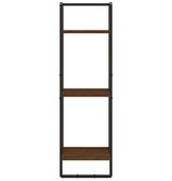 VidaXL Wandrek 3-laags 30x25x100 cm bewerkt hout bruin eikenkleur