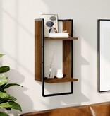 VidaXL Wandschap met stang 30x25x65 cm bruineikenkleurig