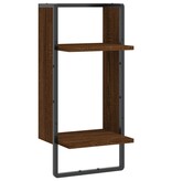 VidaXL Wandschap met stang 30x25x65 cm bruineikenkleurig
