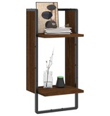 VidaXL Wandschap met stang 30x25x65 cm bruineikenkleurig
