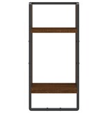 VidaXL Wandschap met stang 30x25x65 cm bruineikenkleurig