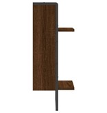 VidaXL Wandschap met stang 30x25x65 cm bruineikenkleurig