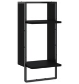 VidaXL Wandschap met stang 30x25x65 cm zwart