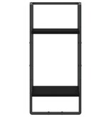 VidaXL Wandschap met stang 30x25x65 cm zwart