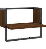 VidaXL Wandschap met stang 40x25x30 cm bruin eikenkleur