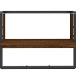 VidaXL Wandschap met stang 40x25x30 cm bruin eikenkleur