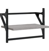 VidaXL Wandschappen met stangen 2 st 40x25x30 cm grijs sonoma eiken