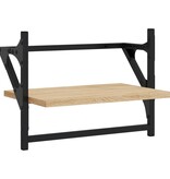 VidaXL Wandschappen met stangen 2 st 40x25x30 cm sonoma eikenkleurig