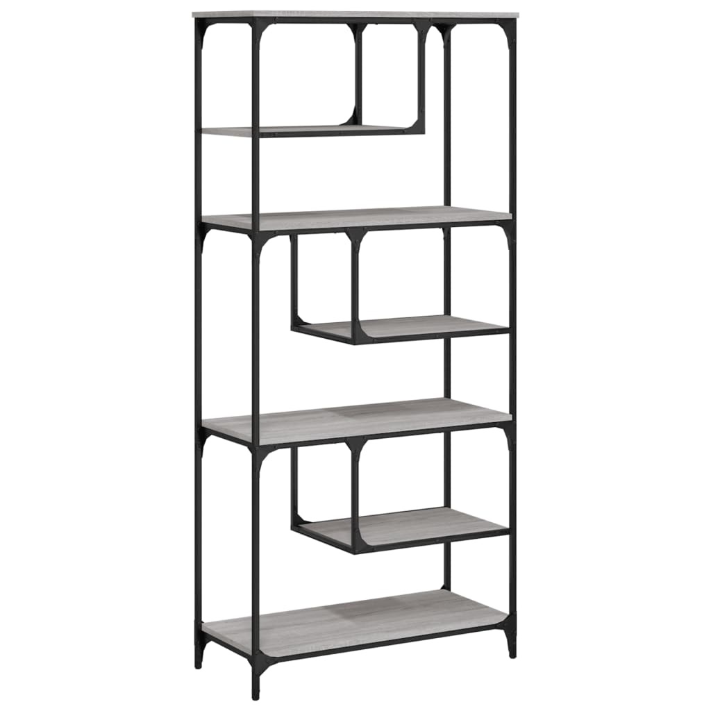 VidaXL Boekenkast 81x36x176 cm bewerkt hout grijs sonoma eikenkleurig
