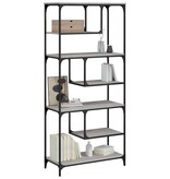 VidaXL Boekenkast 81x36x176 cm bewerkt hout grijs sonoma eikenkleurig